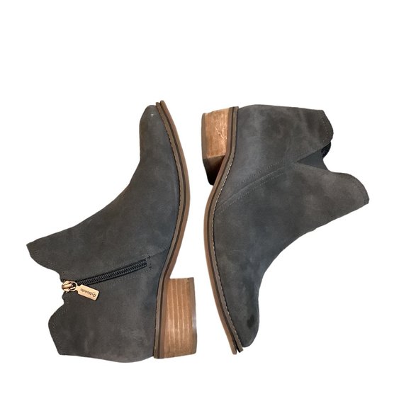 Blondo Women's IDA Waterproof Suede Ankle Zipper Boots Gray Size-Size 8.5 - Picture 9 of 12